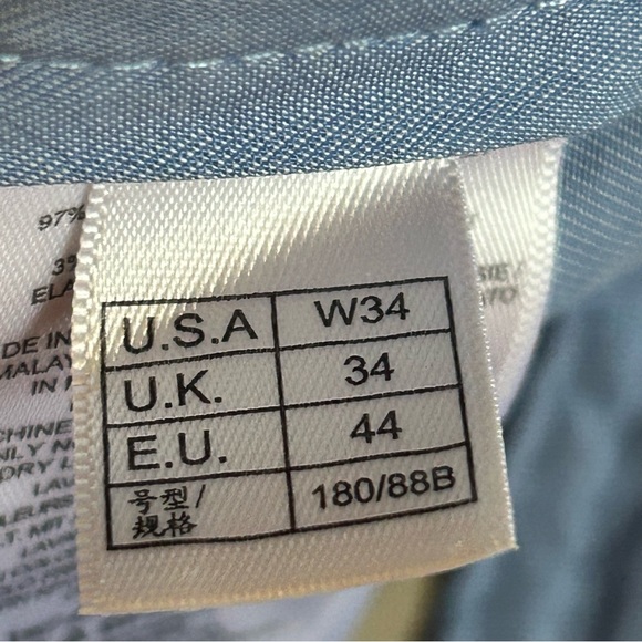 Brooks Brother Light Weight Advantage Chino Stretch Khaki Flat Front W34 SRMP$90 - Picture 6 of 7